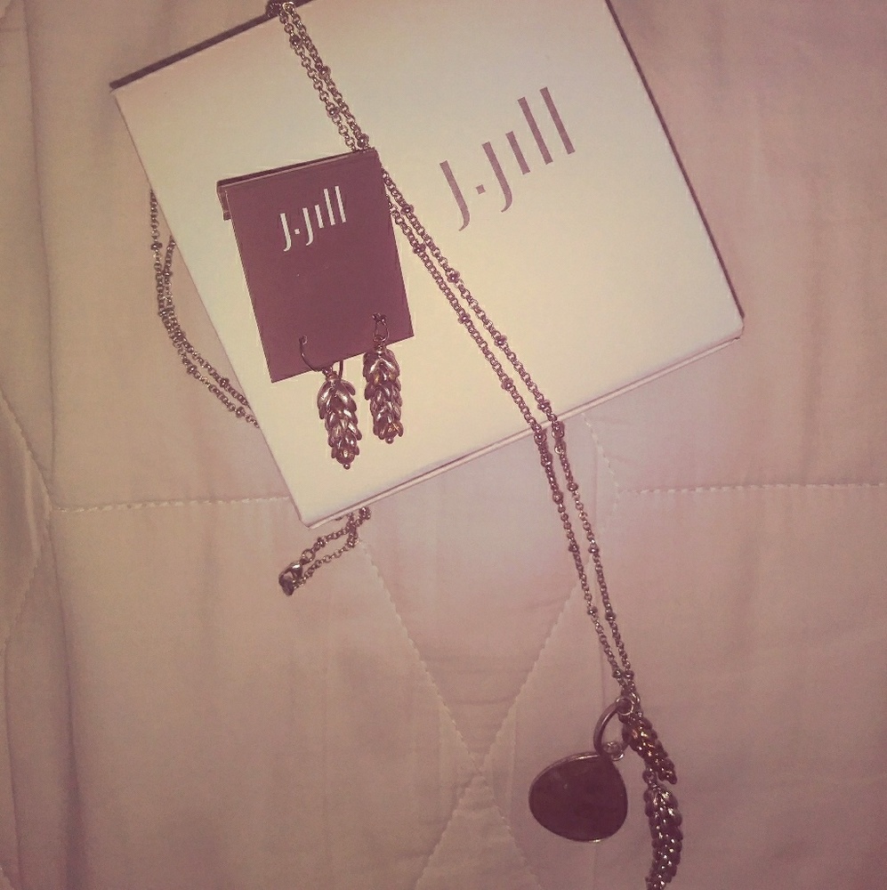 J. Jill wheat pendant and earrings